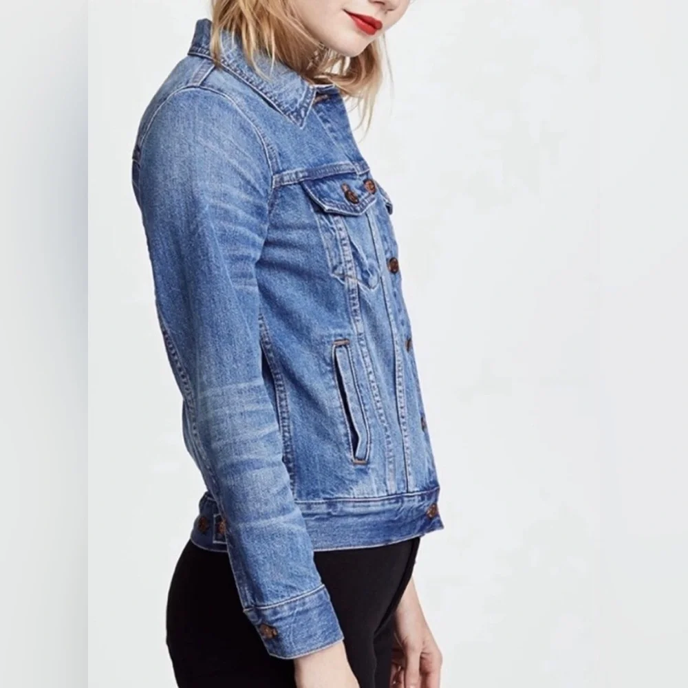 Madewell The Jean Jacket In Printer Wash Size: S - Picture 13 of 14
